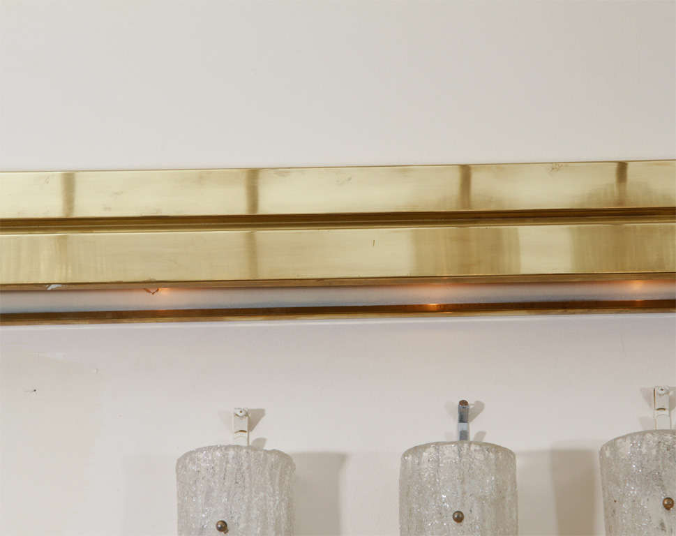 Long brass horizontal wall mounted light fixture at 1stDibs wall